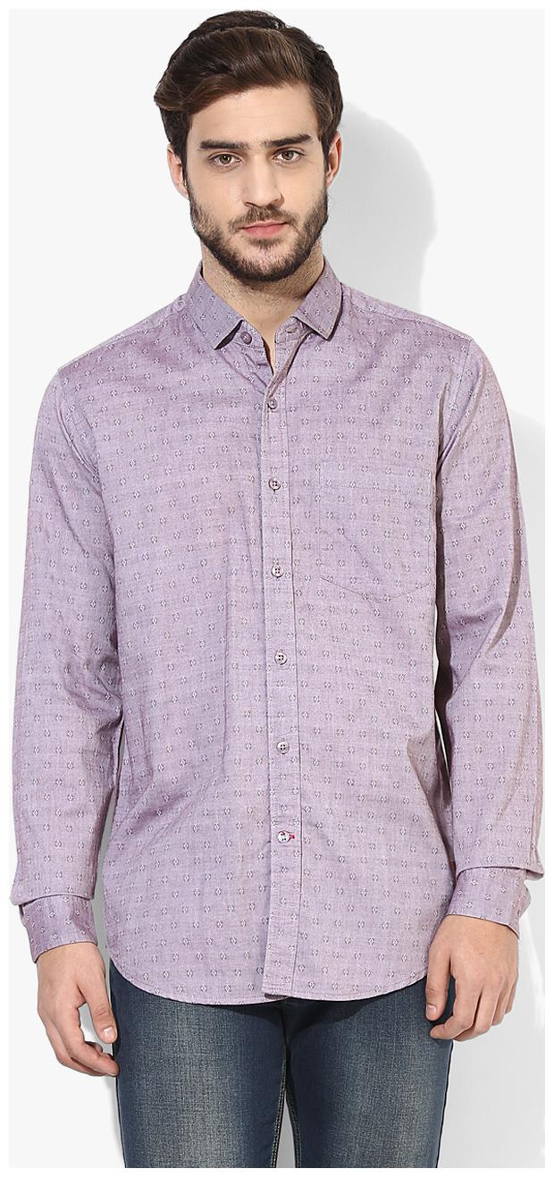 

Red Chief Men Orange Solid Regular Fit Casual Shirt