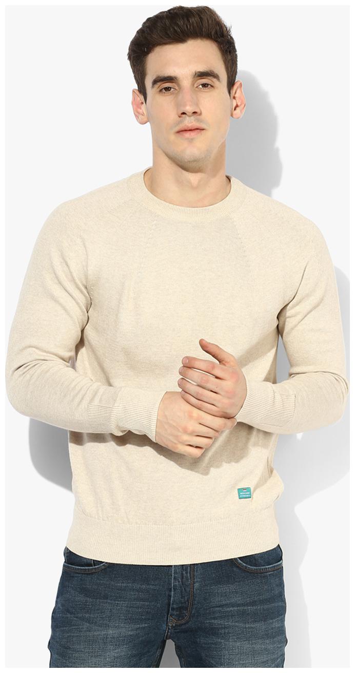 

Red Chief Men Cotton Pullover Beige