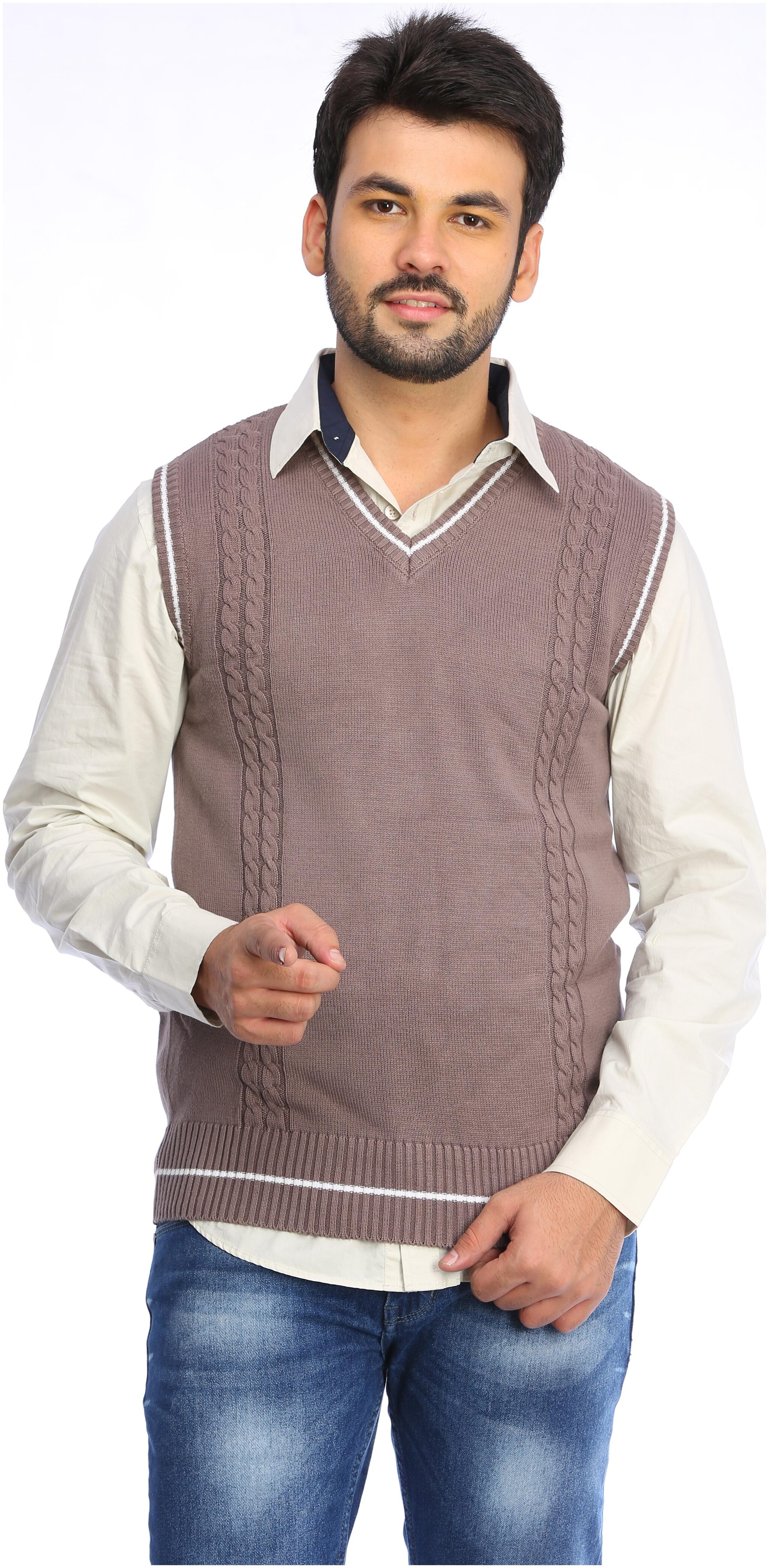 

Red Chief Men Cotton Pullover White