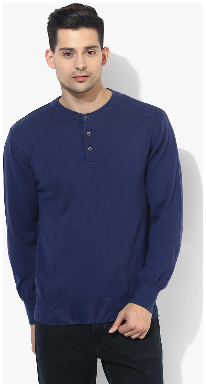 

Red Chief Men Cotton Pullover Blue