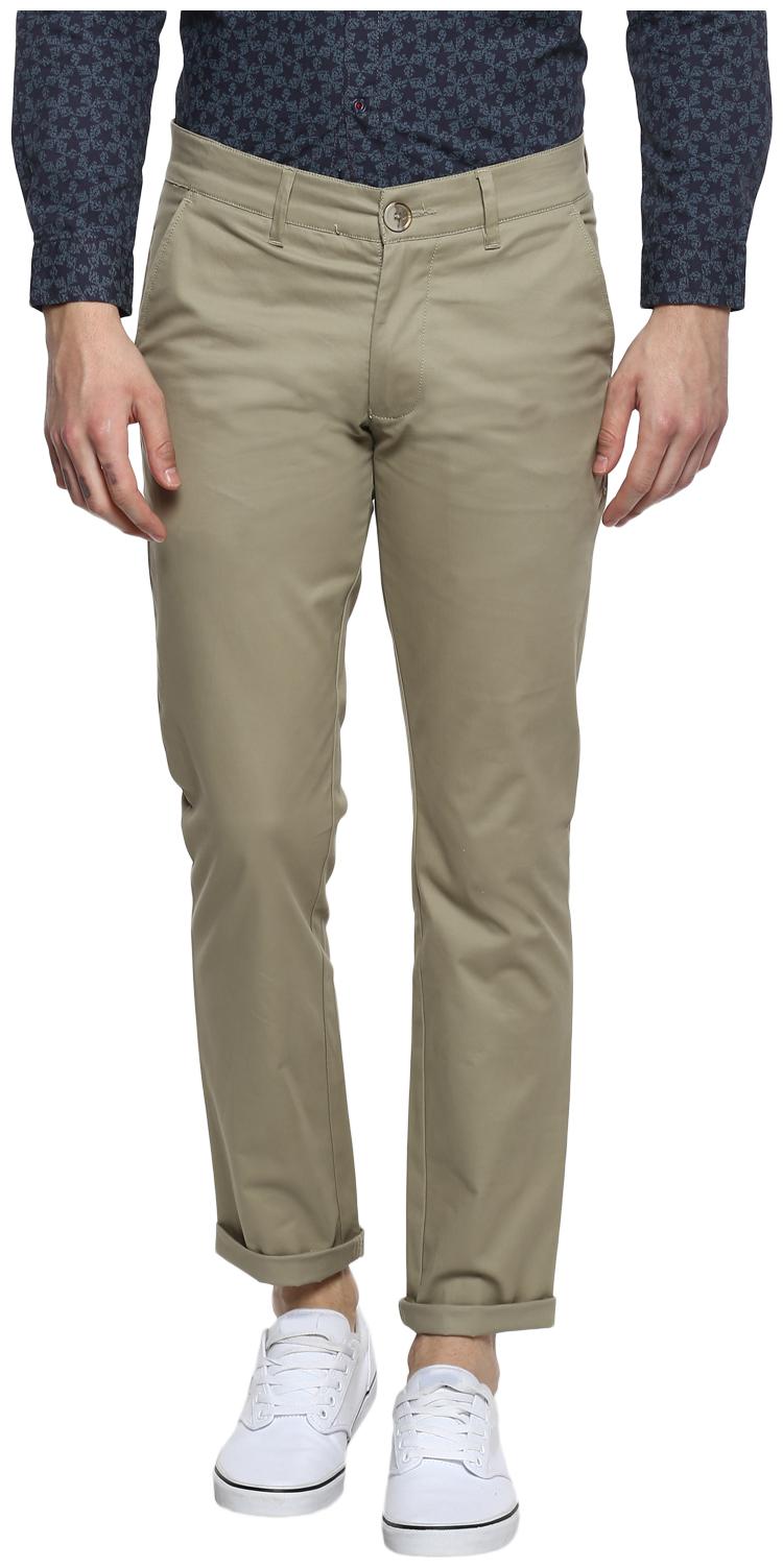 

Red Chief Men Green Solid Slim fit Regular trousers