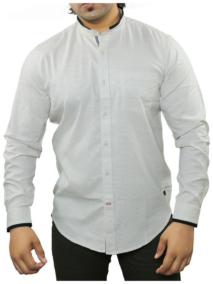 

Red Chief Men White Solid Regular Fit Casual Shirt