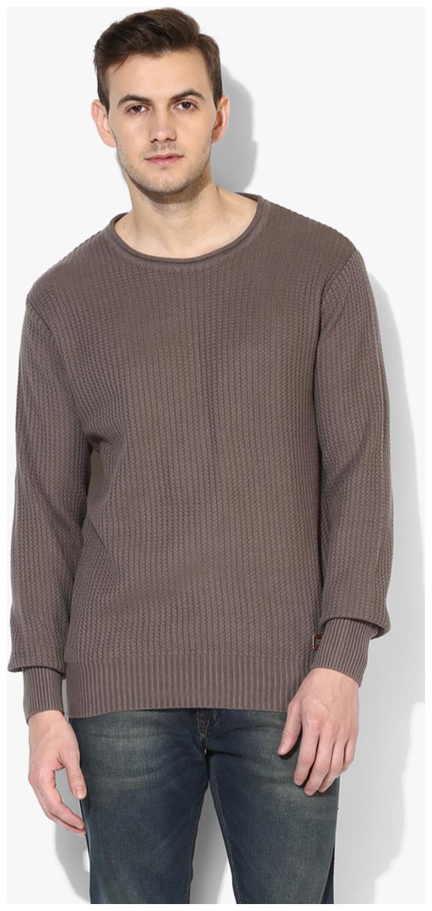 

Red Chief Men Cotton Pullover Grey
