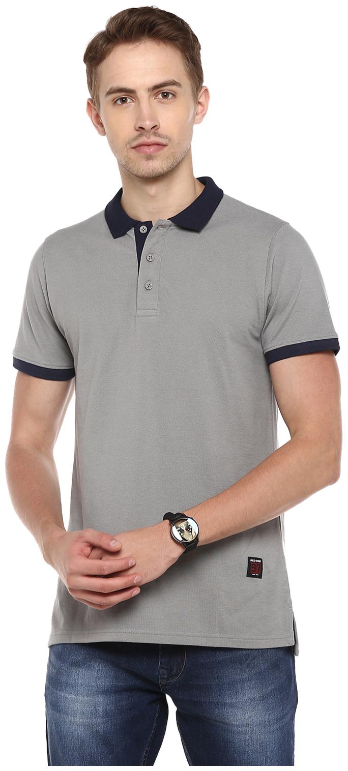 

Red Chief Men Grey Regular fit Cotton Blend Polo collar T-Shirt - Pack Of 1