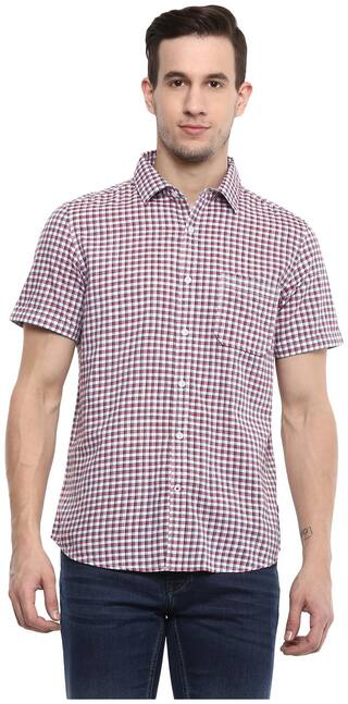 Red Chief Men Pink Solid Slim Fit Casual Shirt