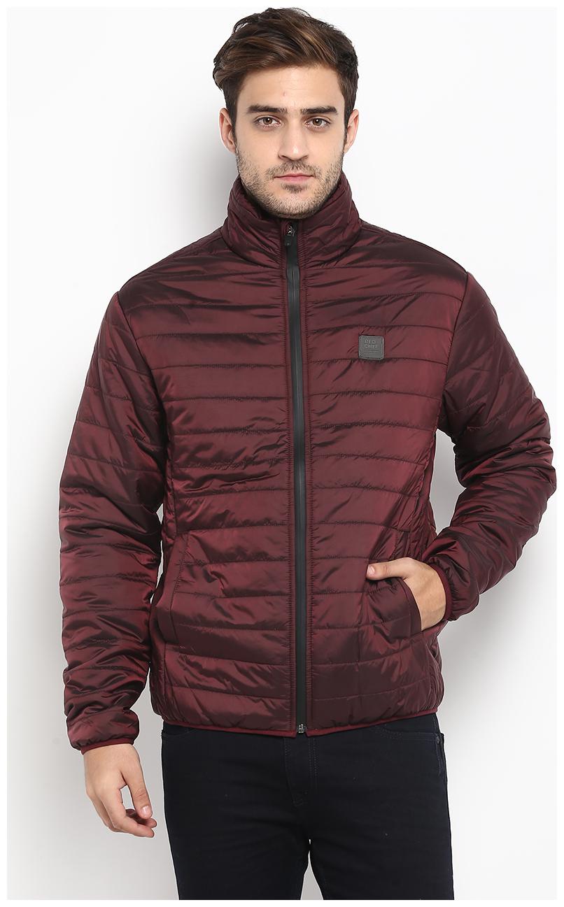 

Red Chief Men Maroon Solid Quilted jacket
