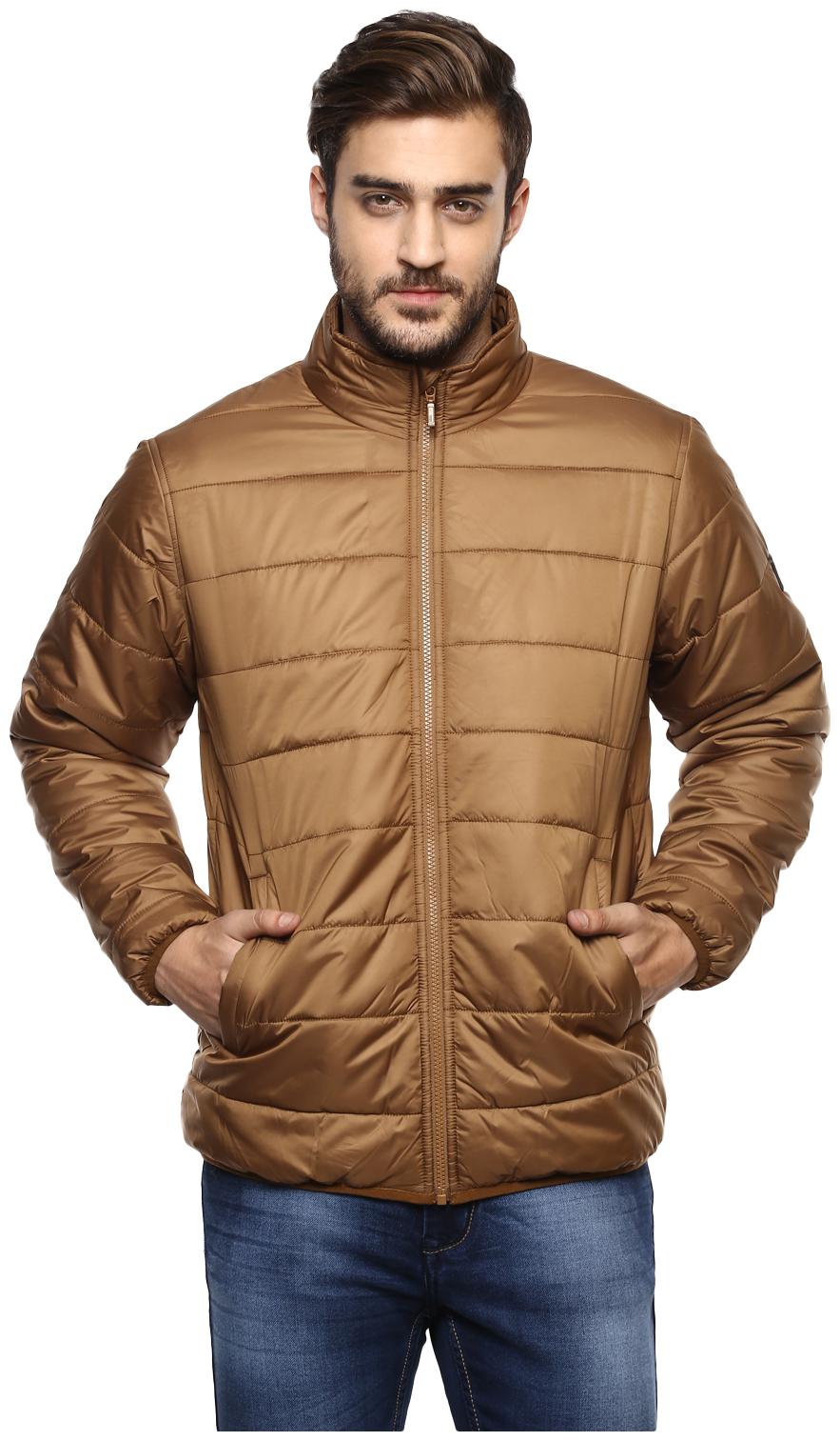 

Red Chief Men Brown Solid Quilted jacket