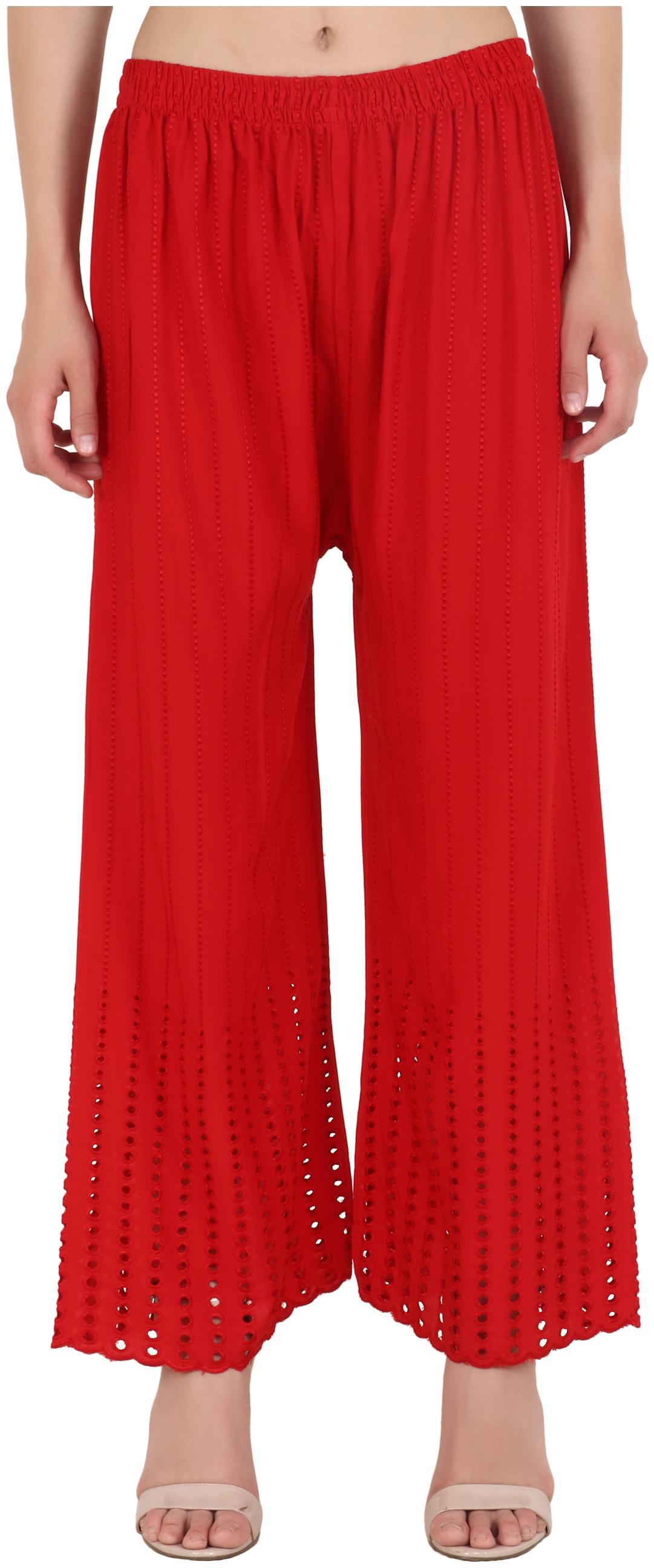 

Red Color Rayon Palazzo