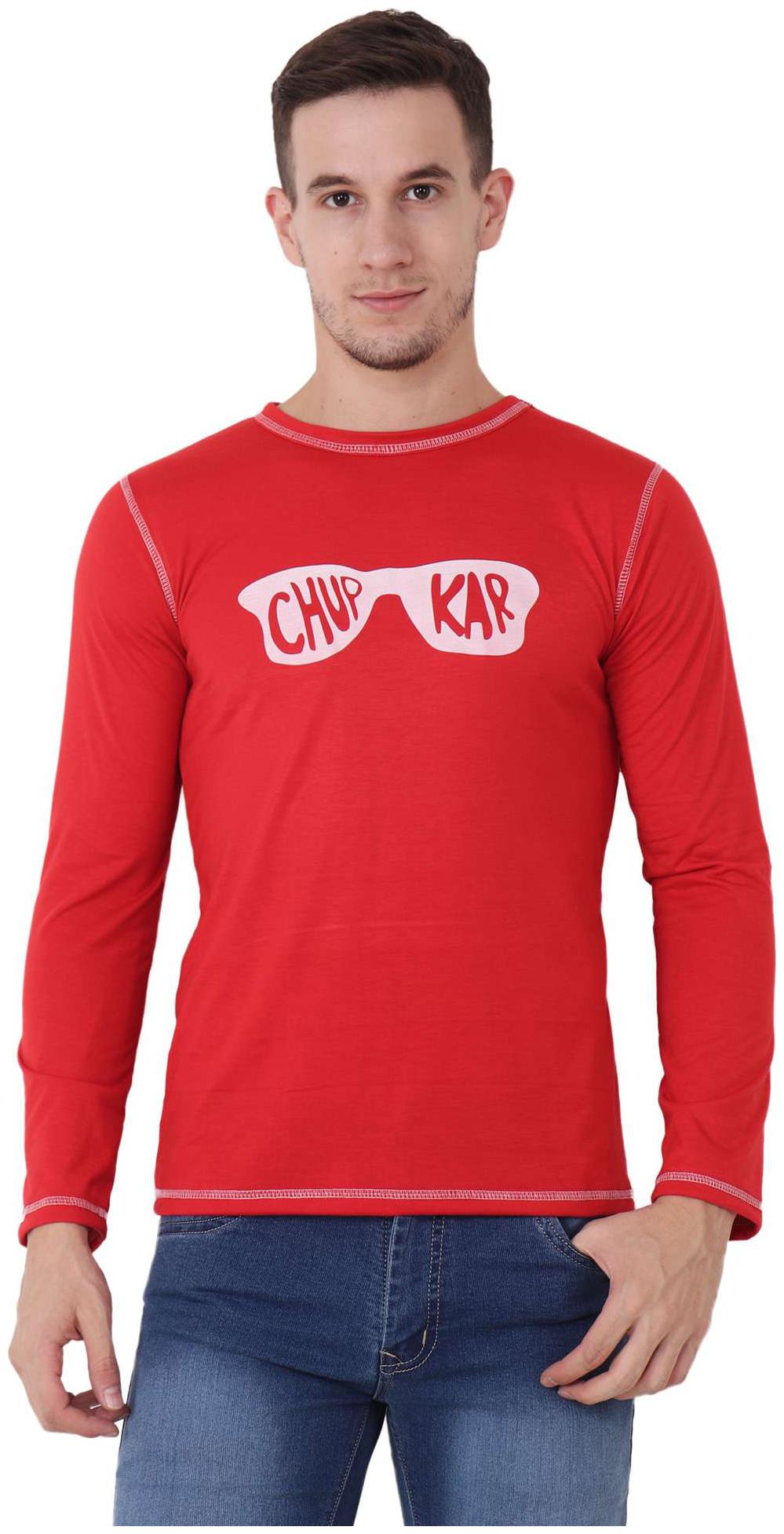 

Red Color Round Neck Printed Casual T-Shirt for Boy s and Men s