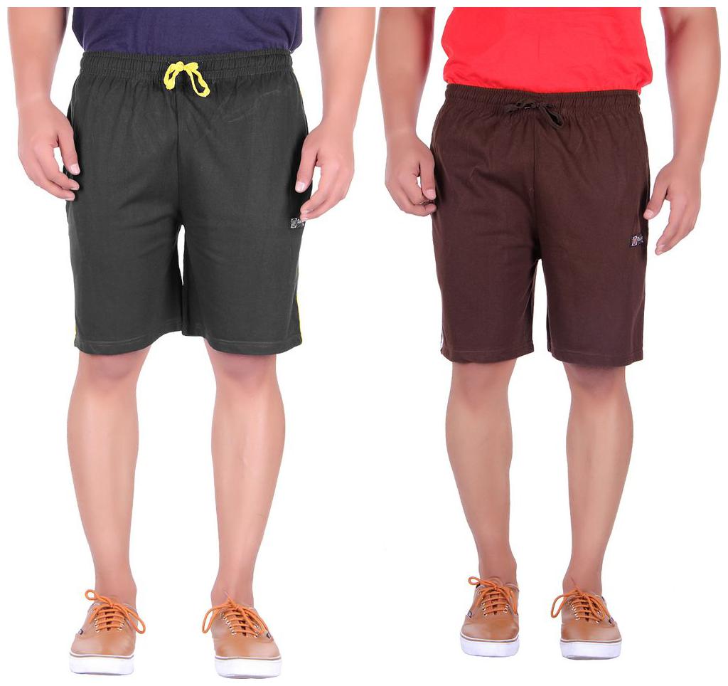 

Red Fort Men Green Regular Fit Regular Shorts
