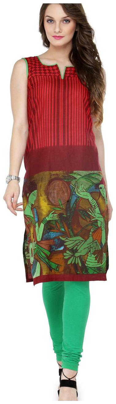 

Red Green Digital Kurti