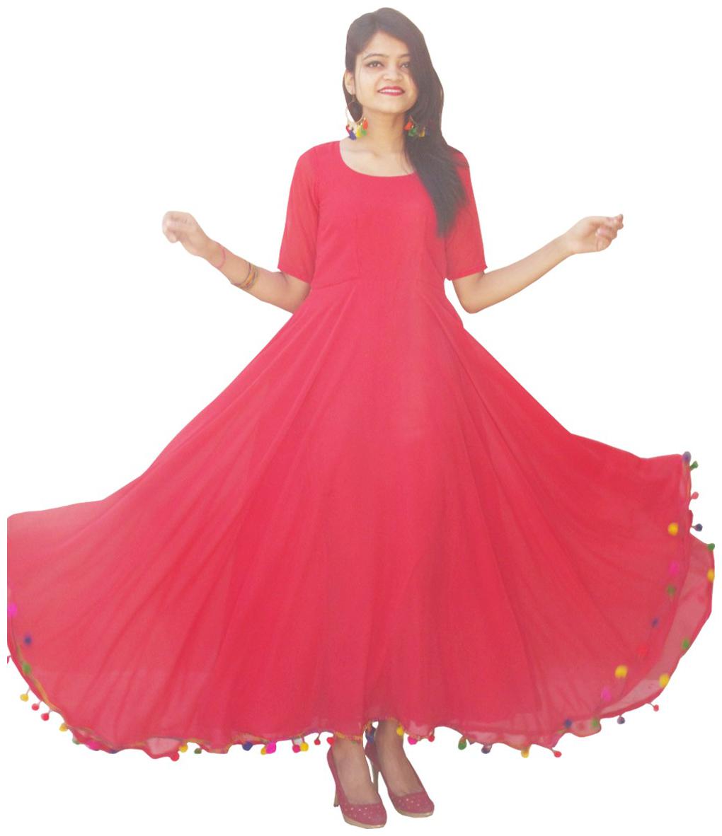 

Rajkumari dress up like a princess Women Red Solid Anarkali Kurta