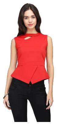 

Eavan Women Printed A-line top - Red