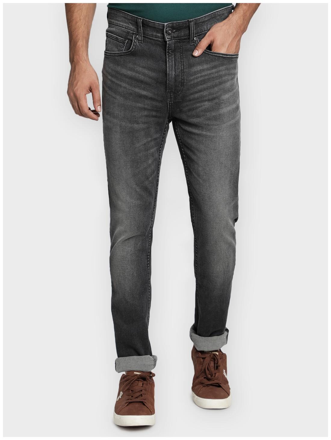 

Red Tape Men Grey Regular Fit Jeans