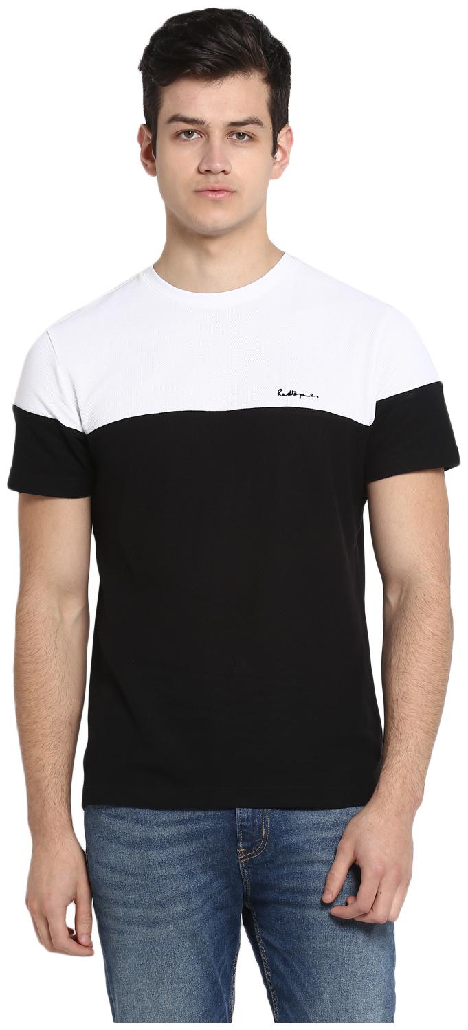 

Red Tape Men Black White Regular fit Cotton Round neck T-Shirt - Pack Of 1
