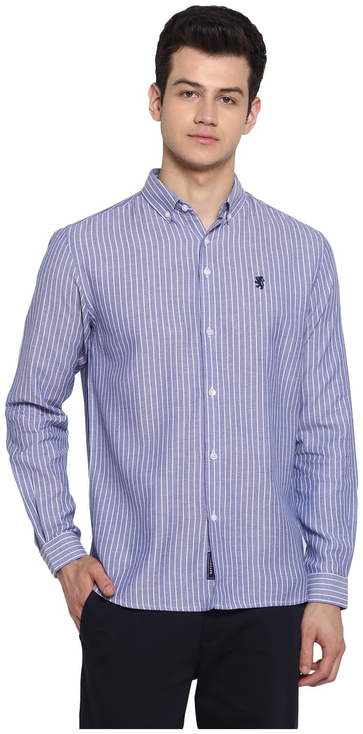 

Red Tape Men Blue Vertical Stripes Regular Fit Casual Shirt