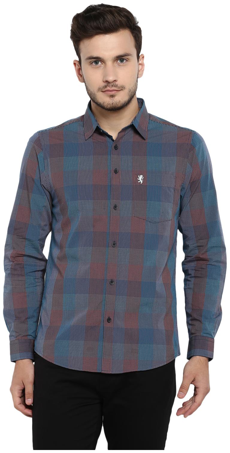 

Red Tape Men Blue Checked Regular Fit Casual Shirt