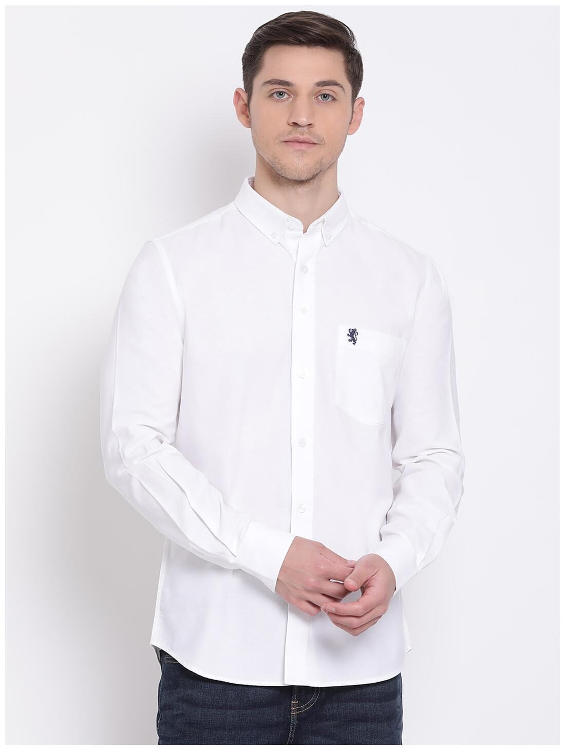 

Red Tape Men White Solid Regular Fit Casual Shirt