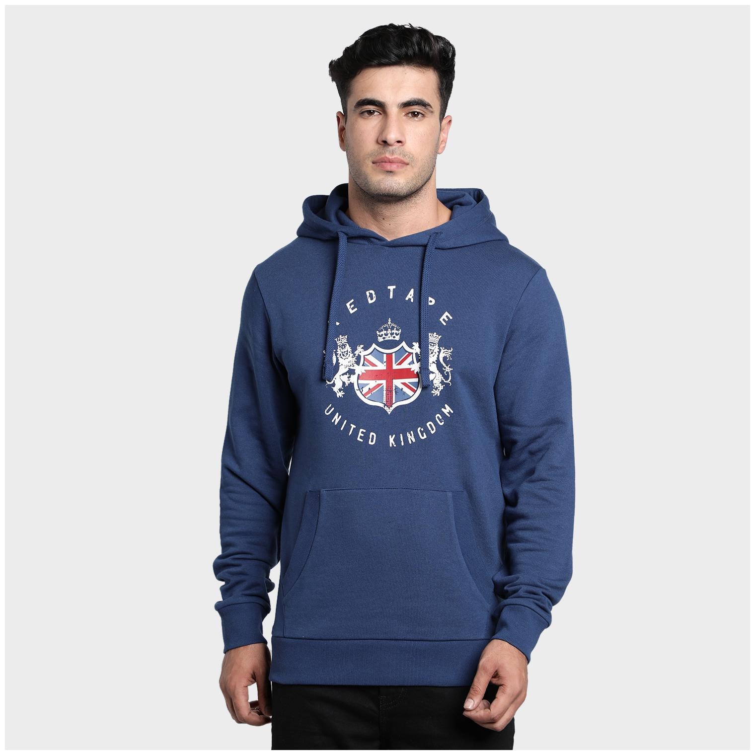 

Red Tape Men Blue Hooded Hoodie