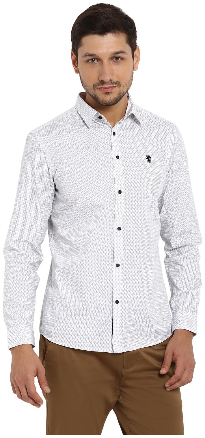 

Red Tape Men White Printed Regular Fit Casual Shirt