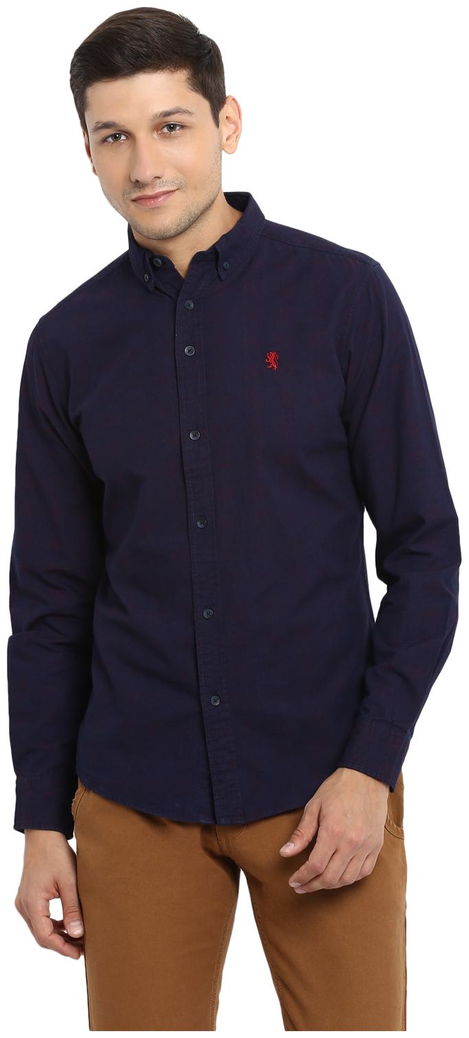 

Red Tape Men Blue Checked Regular Fit Casual Shirt