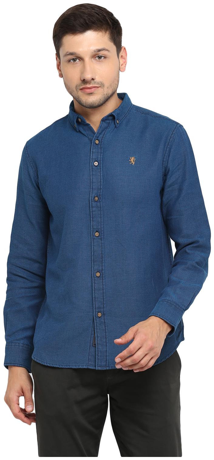 

Red Tape Men Blue Solid Regular Fit Casual Shirt