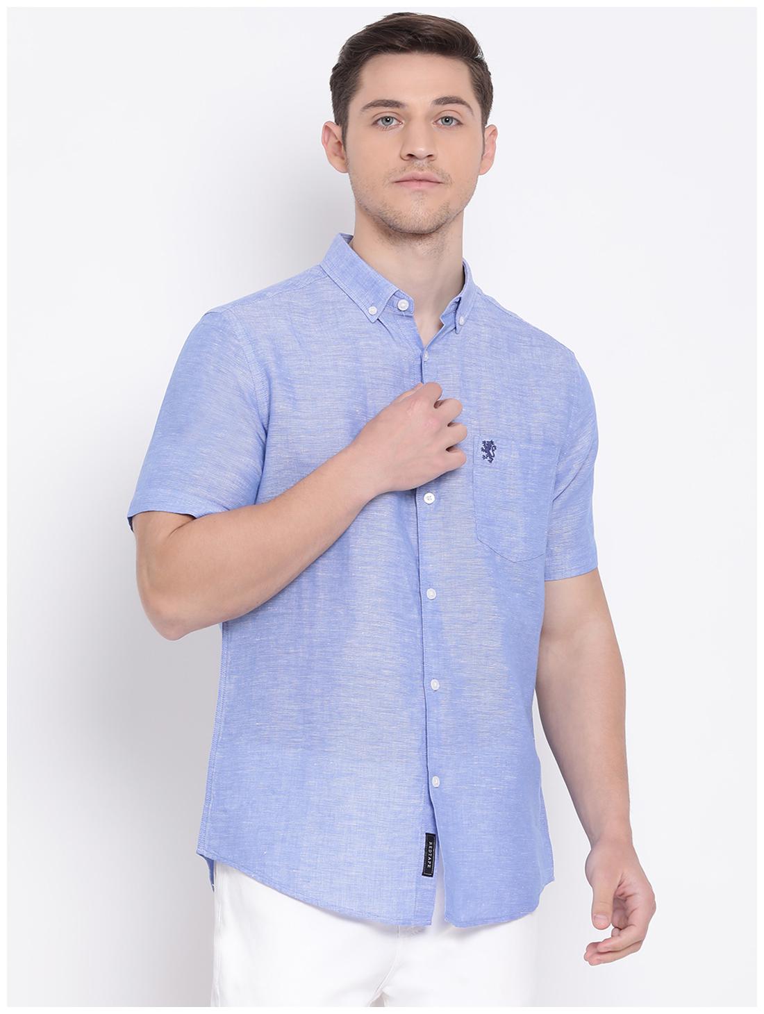 

Red Tape Men Blue Solid Regular Fit Casual Shirt