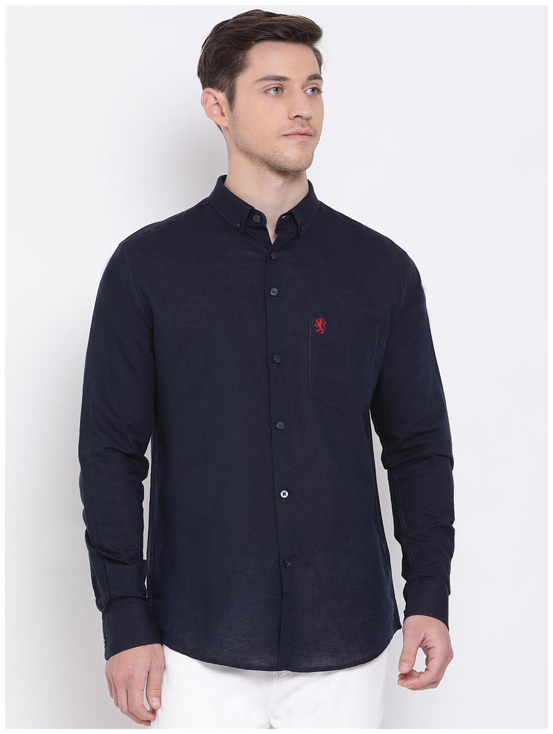 

Red Tape Men Blue Solid Regular Fit Casual Shirt
