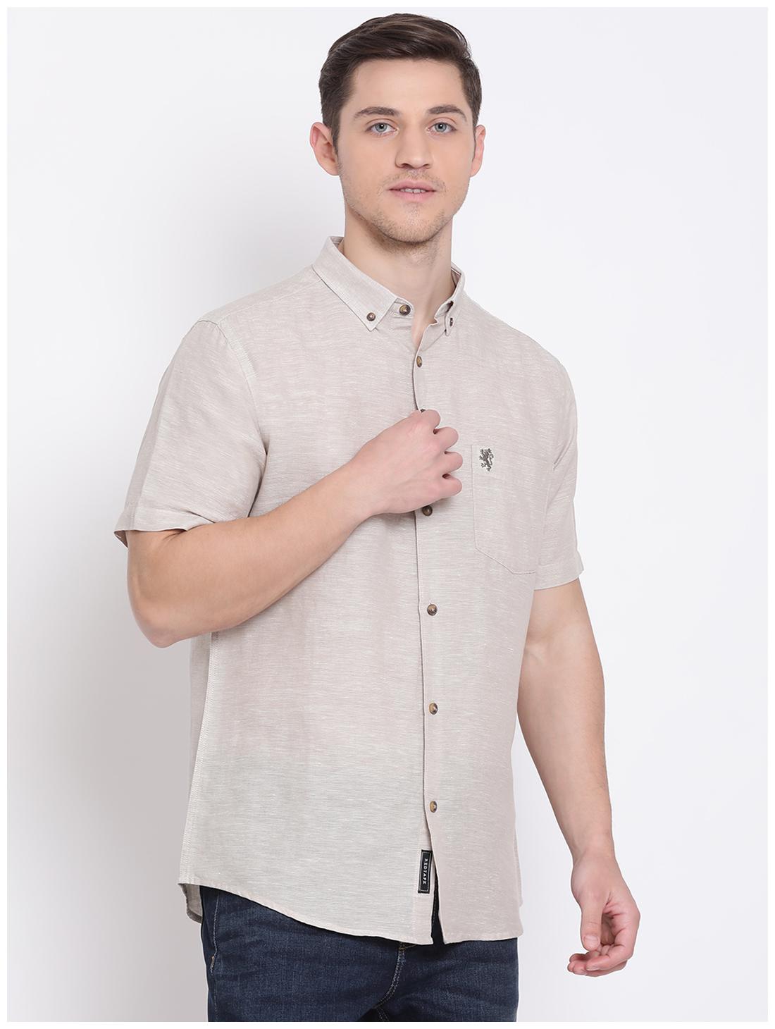 

Red Tape Men Beige Solid Regular Fit Casual Shirt