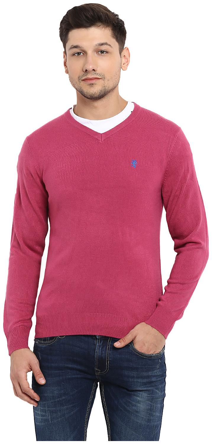 

Red Tape Men Pink V neck Pullover