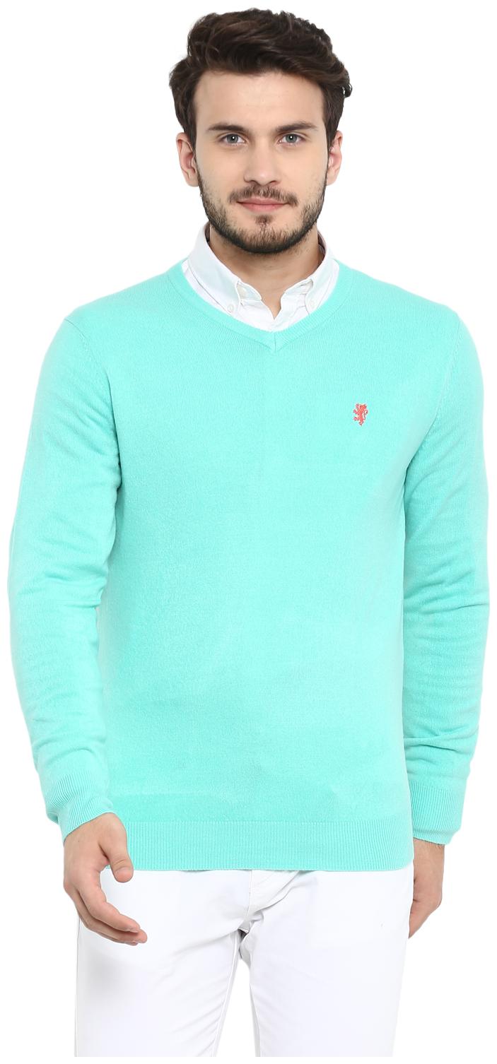 

Red Tape Men Acrylic Longline Sweater Green
