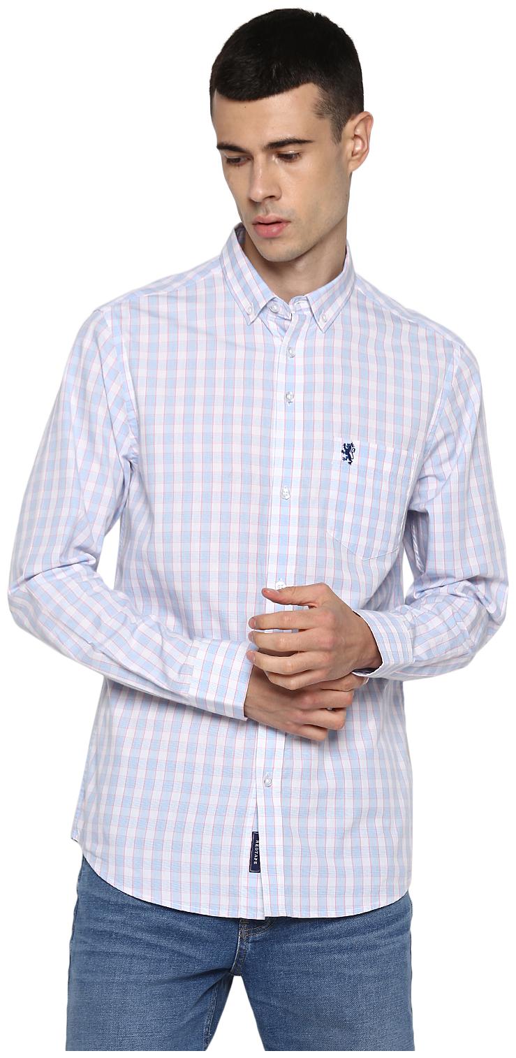 

Red Tape Men Blue Checked Regular Fit Casual Shirt