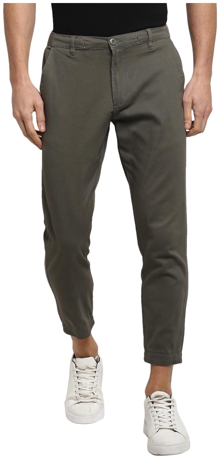 

Red Tape Men Olive Solid Tapered fit Joggers