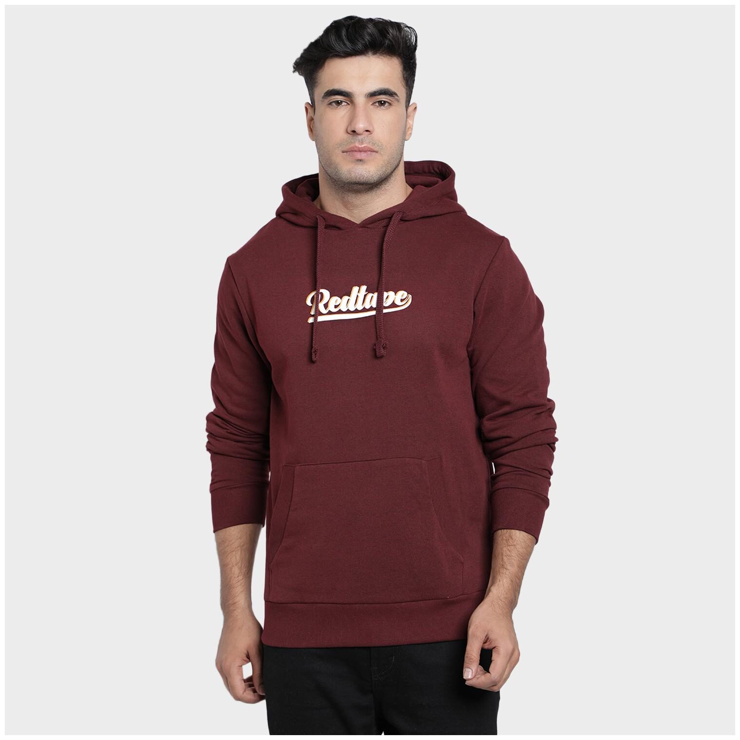 

Red Tape Men Maroon Hooded Hoodie