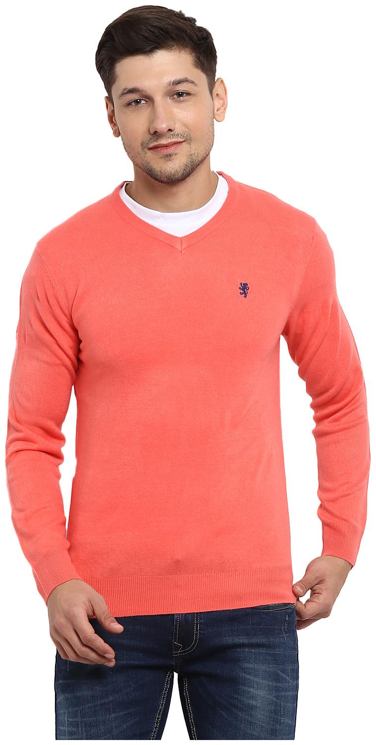 

Red Tape Men Acrylic Longline Sweater Orange