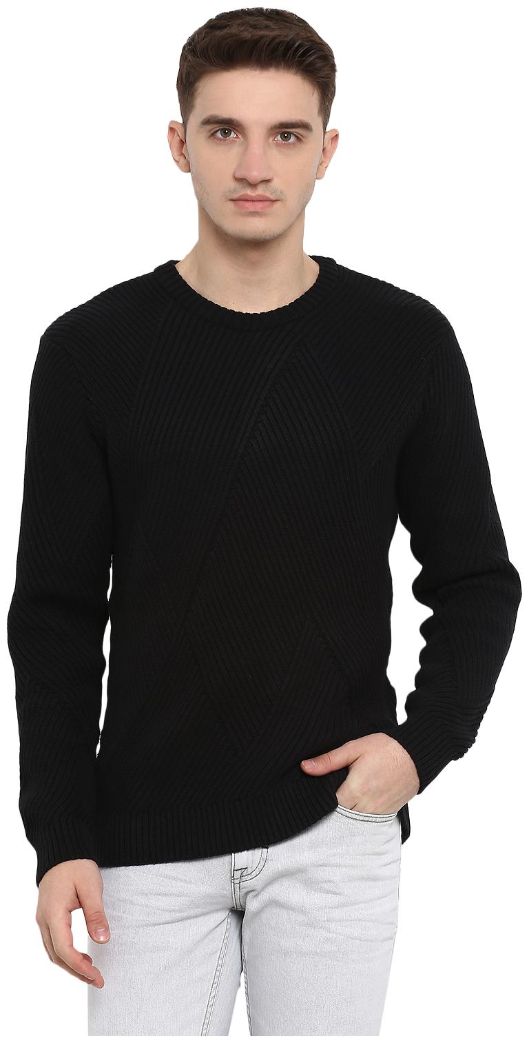 

Red Tape Men Cotton Longline Sweater Black