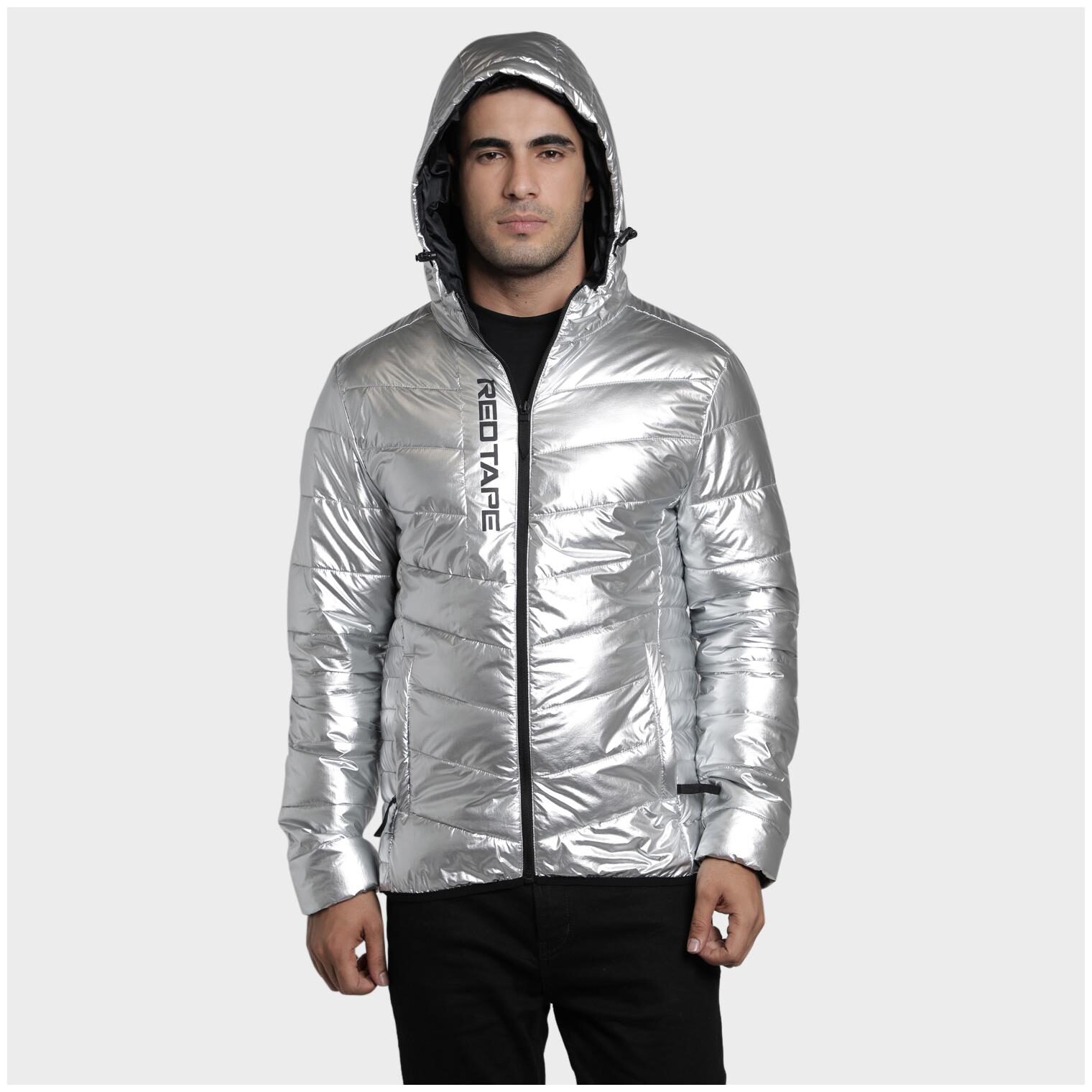

Red Tape Men Silver Solid Bomber jacket
