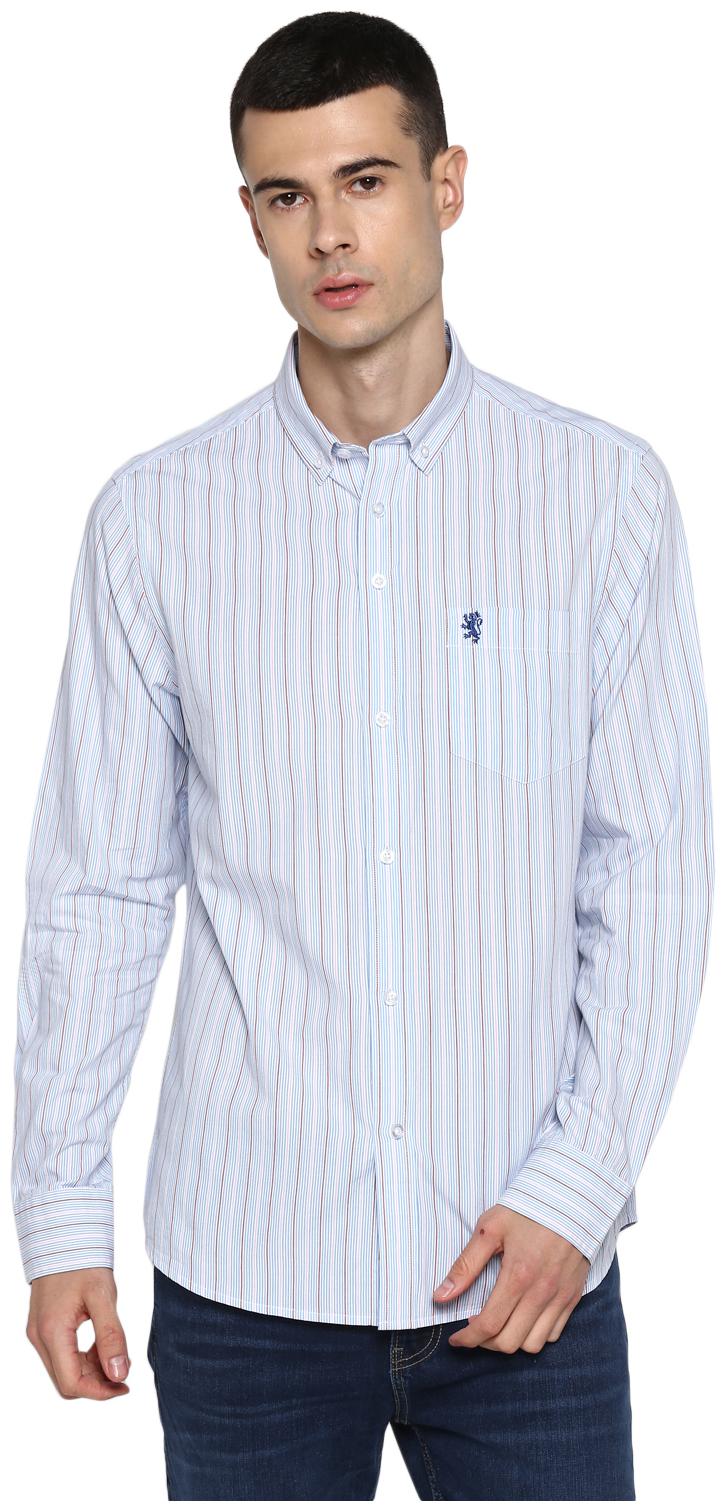 

Red Tape Men Blue Vertical Stripes Regular Fit Casual Shirt