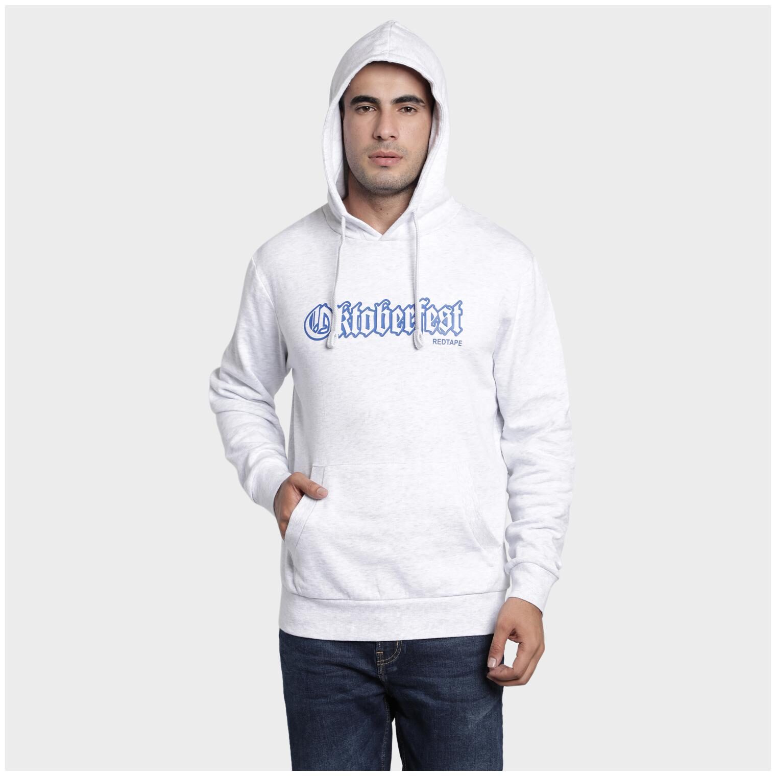 

Red Tape Men Grey Hooded Hoodie