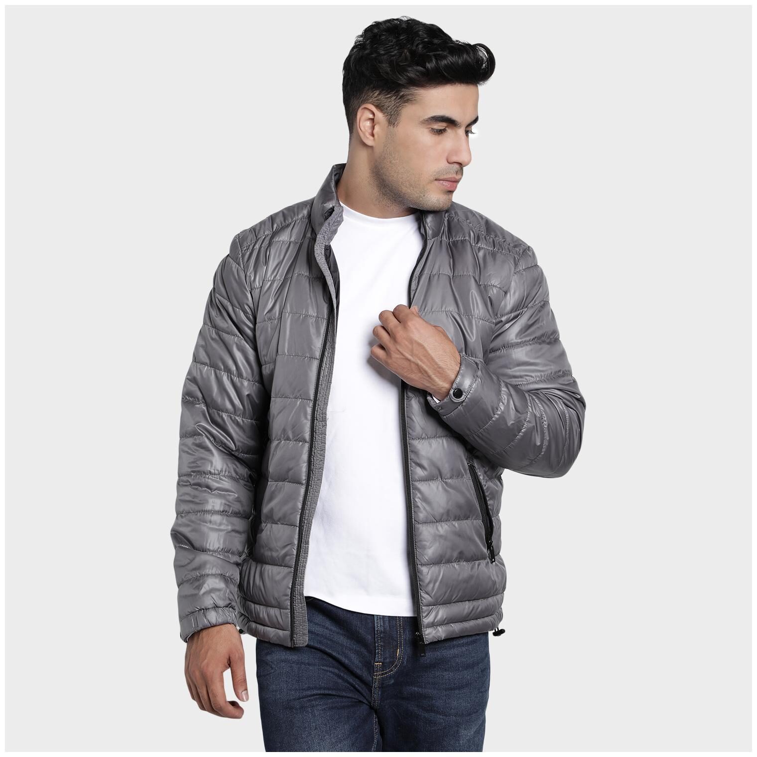 

Red Tape Men Grey Solid Bomber jacket