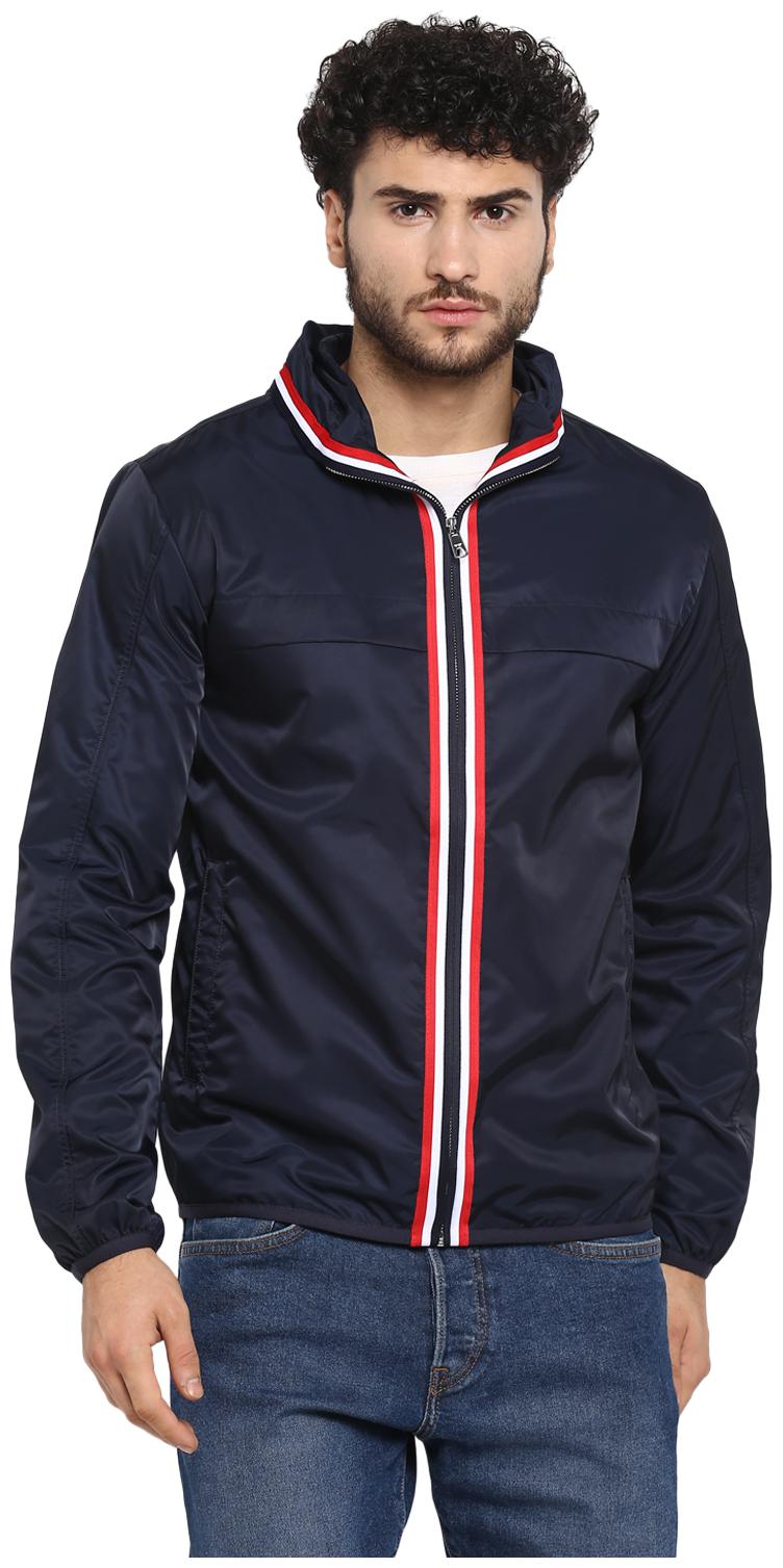 

Red Tape Men Polyester Bomber Jacket Blue