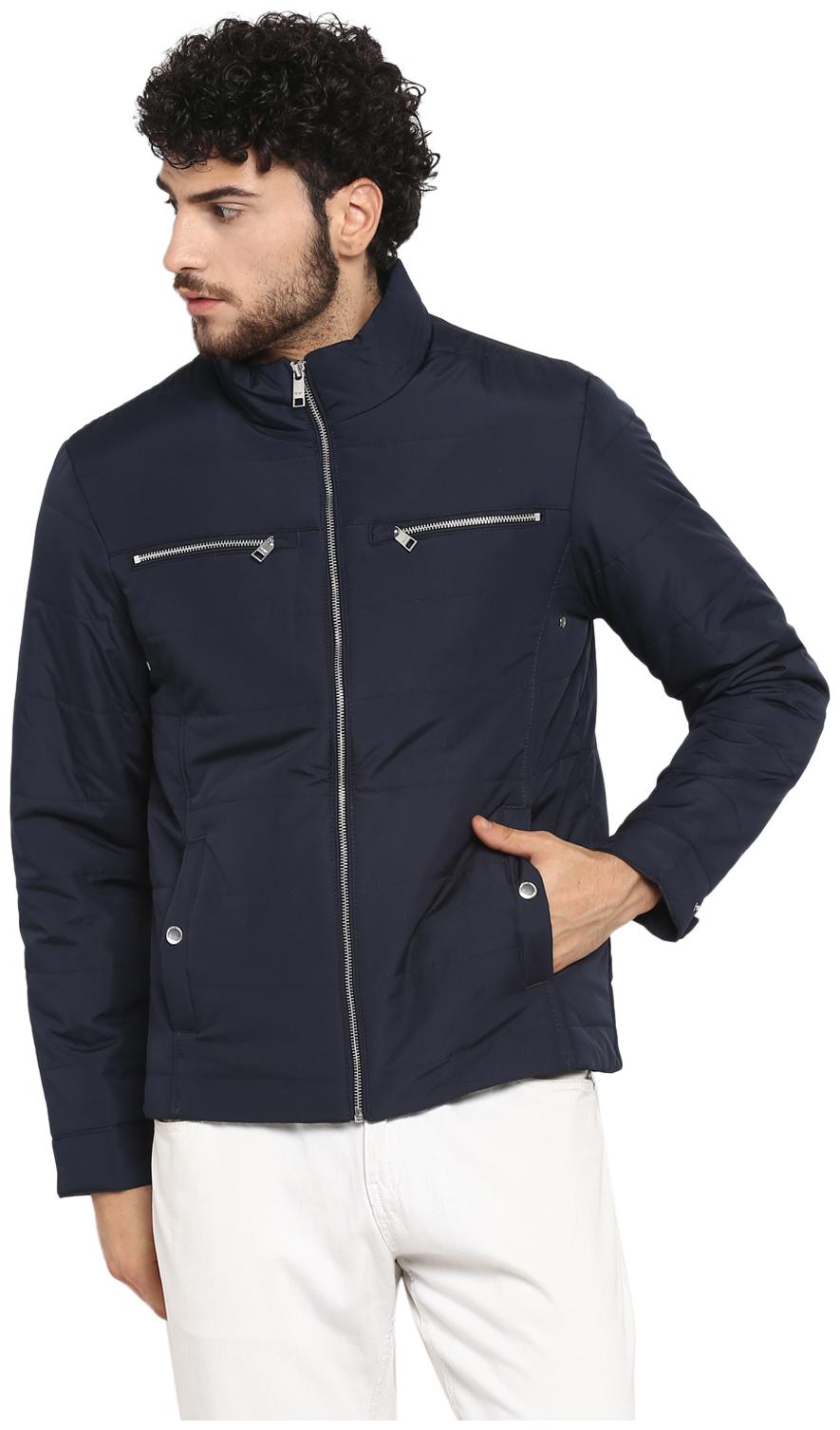 

Red Tape Men Polyester Bomber Jacket Blue