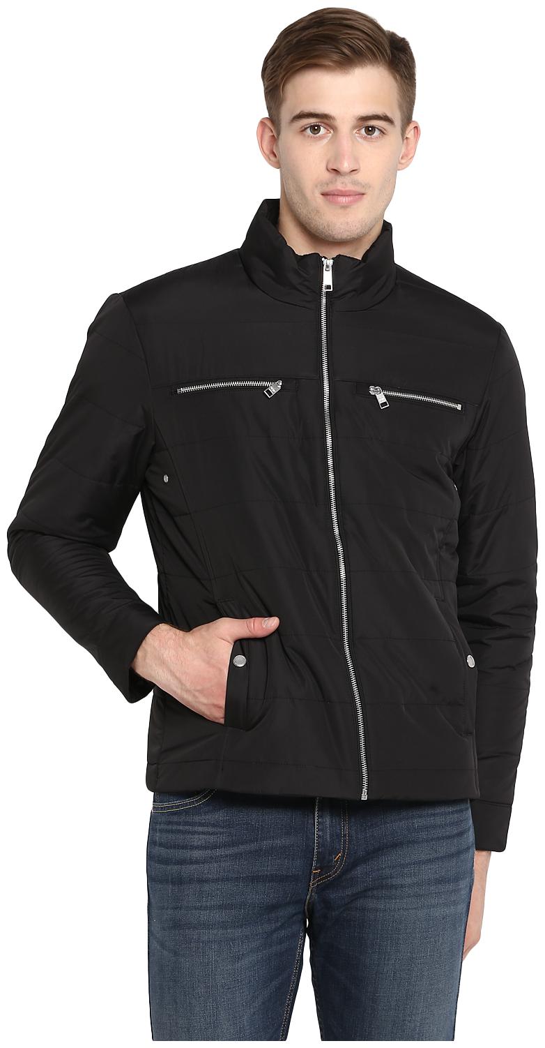 

Red Tape Men Black Solid Quilted jacket