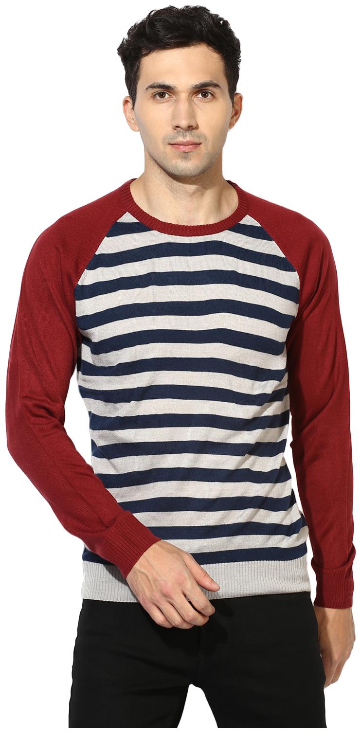 

Red Tape Men Acrylic Longline Sweater Maroon