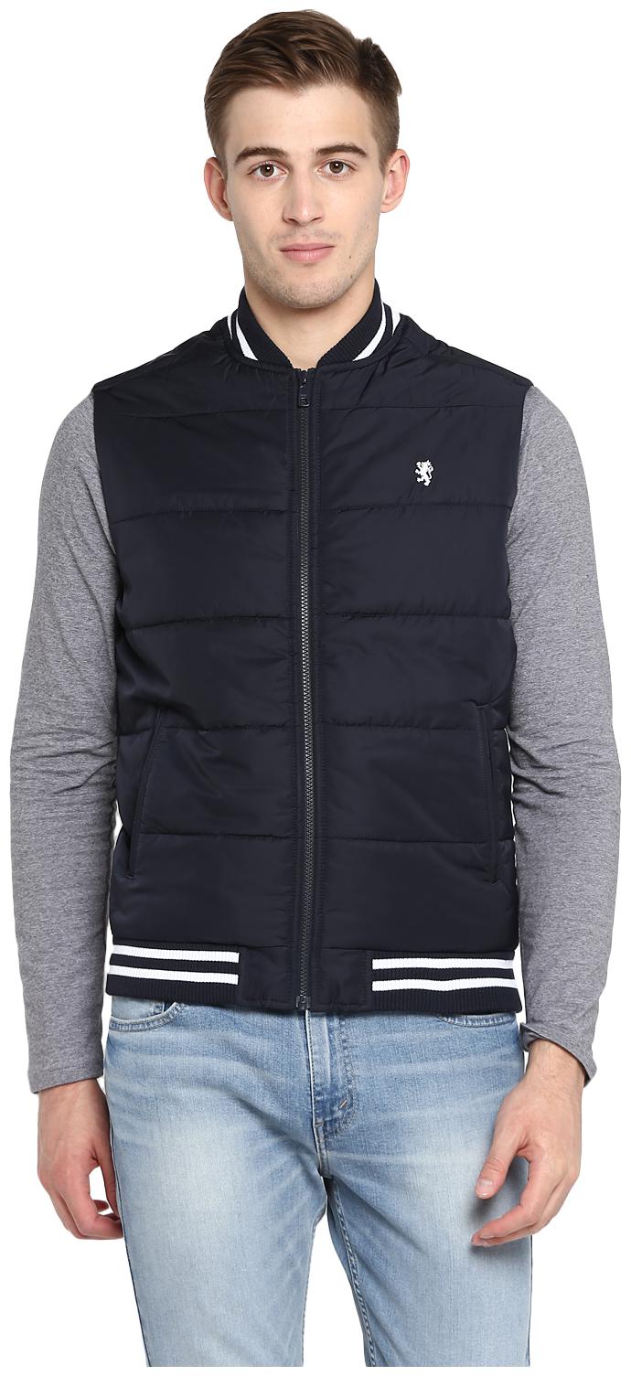 

Red Tape Men Blue Solid Quilted jacket