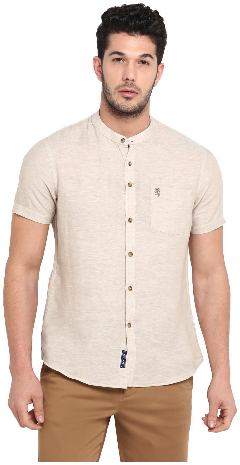

Red Tape Men Beige Solid Regular Fit Casual Shirt