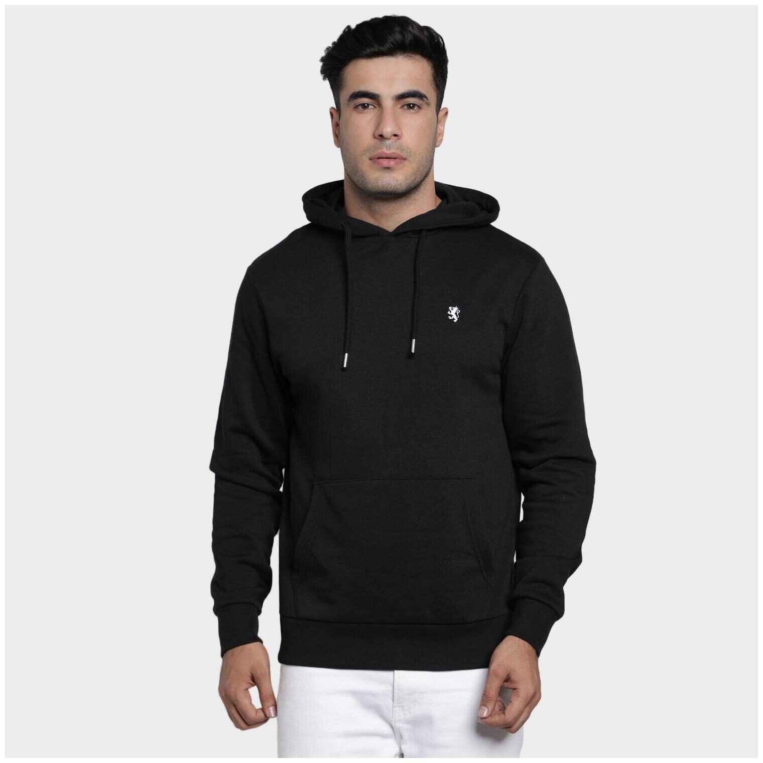 

Red Tape Men Black Hooded Hoodie
