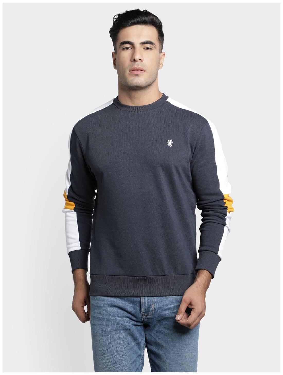 

Red Tape Men Blue Round neck Sweatshirt