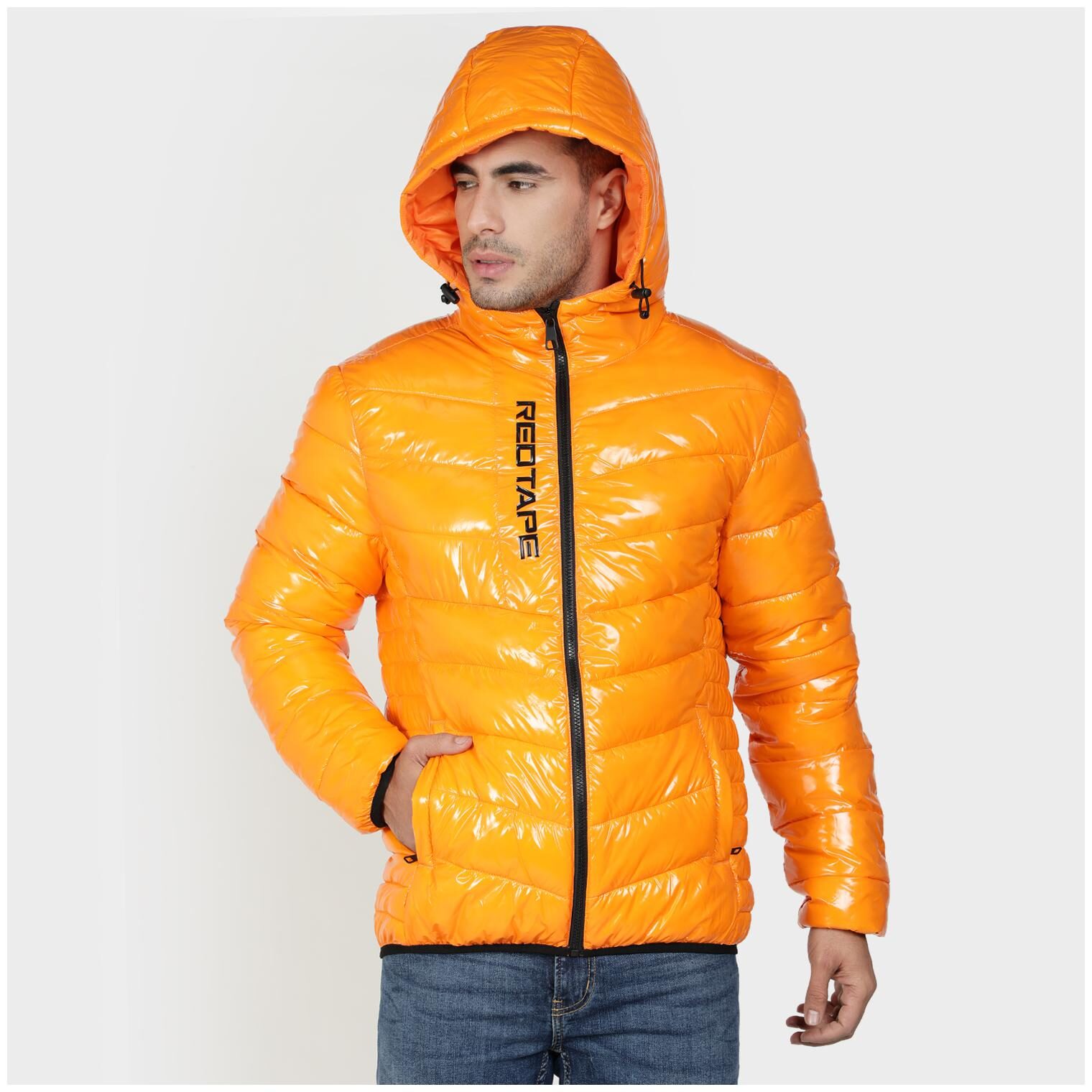 

Red Tape Men Orange Solid Bomber jacket
