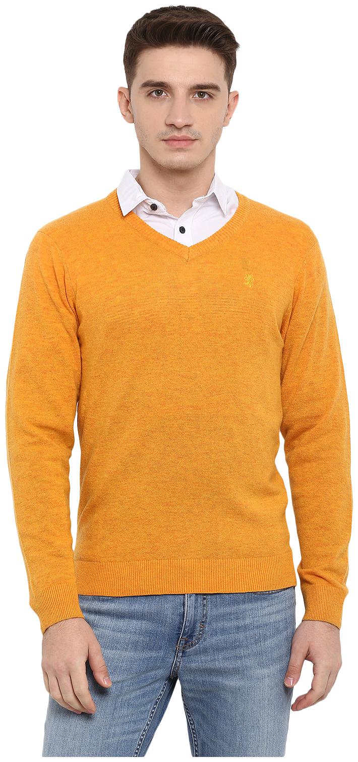 

Red Tape Men Wool Blend Longline Sweater Yellow